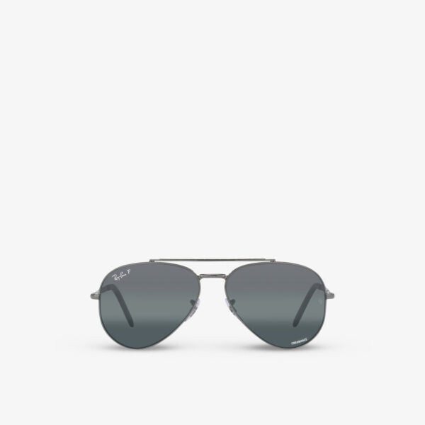 

Солнцезащитные очки-авиаторы rb3625 в металлической оправе Ray-Ban, серый