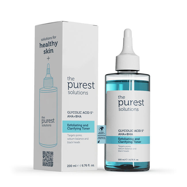 

Тоник для лица Tónico exfoliante y purificante ácido glicólico 5% aha + bha The purest solutions, 200 мл