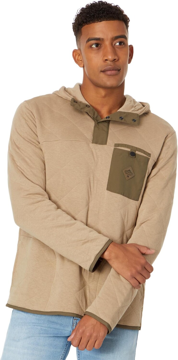 

Куртка Russell Quilted 1/4 Snap Fleece Hurley, хаки