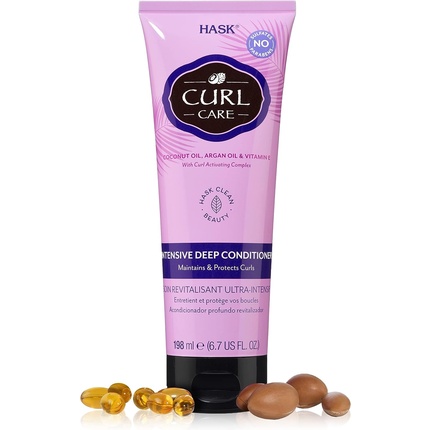 Curl Care Интенсивный кондиционер глубокого действия 198 мл, Hask цена и фото