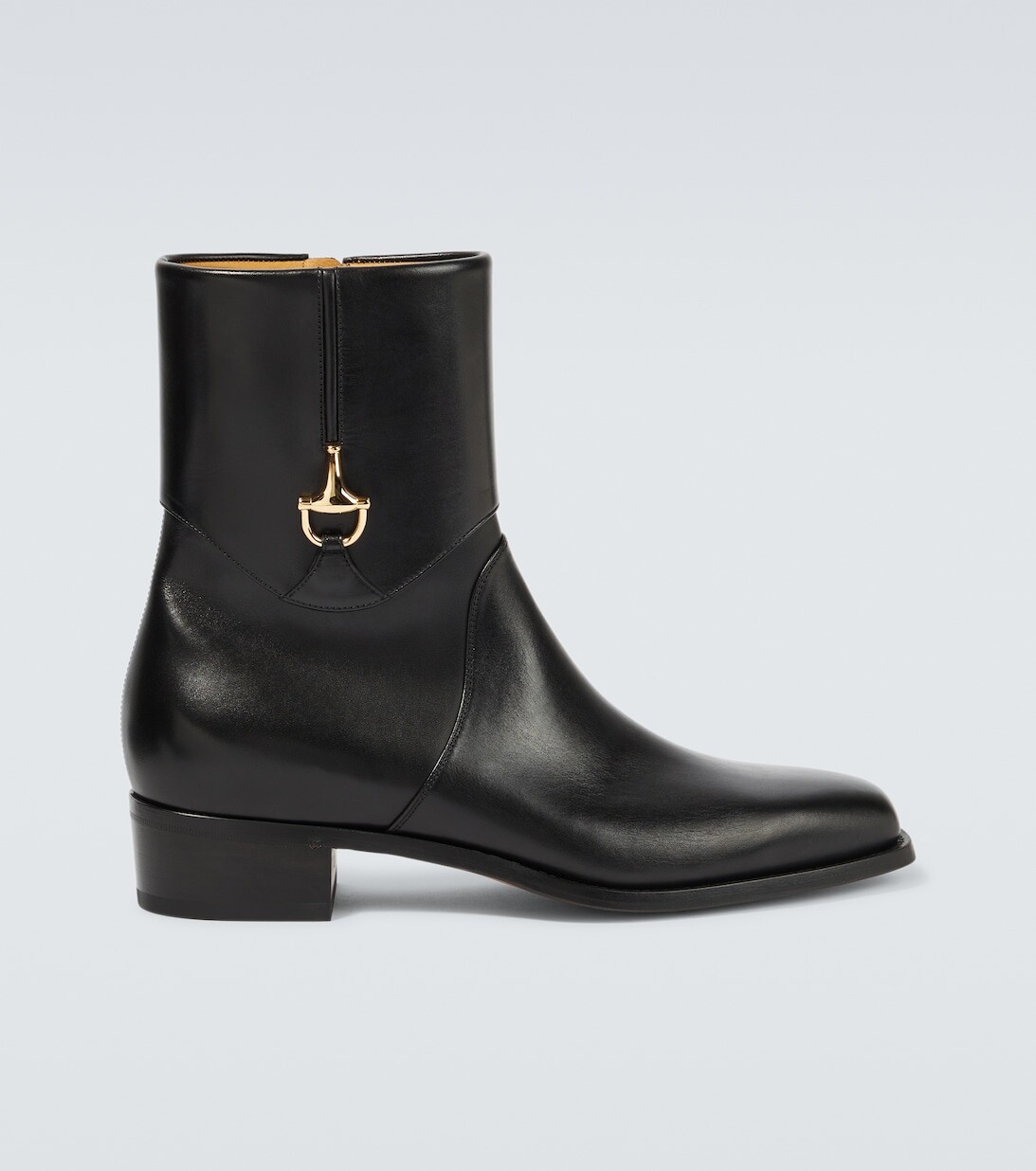 

Ботильоны из кожи Horsebit Gucci, черный