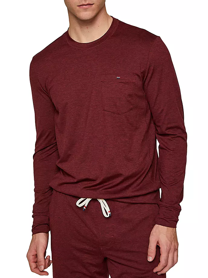 

Футболка Stratus с круглым вырезом и длинными рукавами Fourlaps, цвет burgundy heather