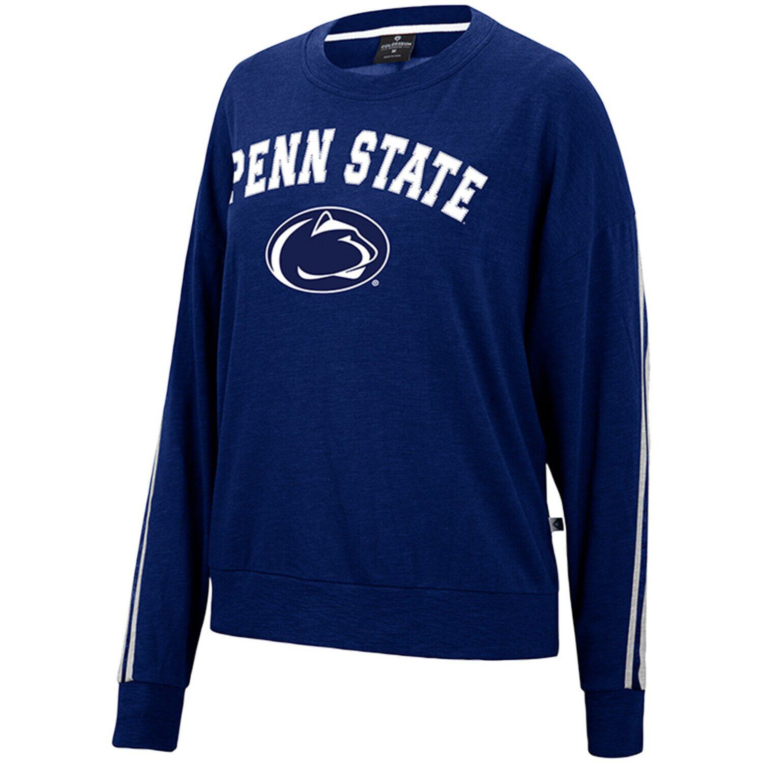 

Женский объемный пуловер с капюшоном Colosseum Heathered Navy Penn State Nittany Lions Team Colosseum