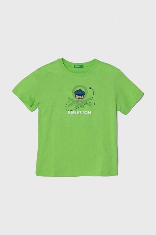

United Colors of Benetton Детская хлопковая футболка, зеленый