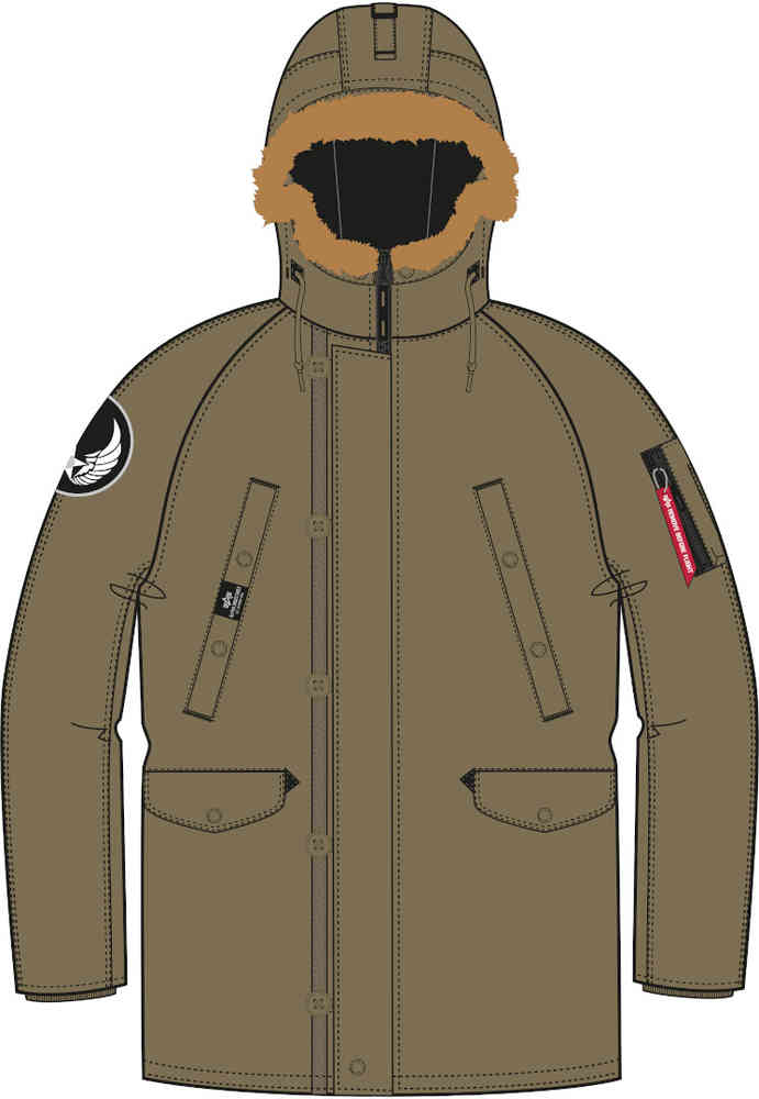 Куртка десантника N3B Alpha Industries, хаки куртка alpha industries n3b airborne хаки