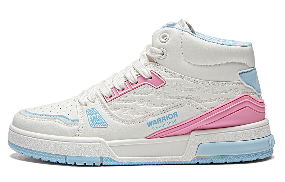 

Кроссовки WARRIOR Skateboarding Shoes Women's High-top Pink, голубой