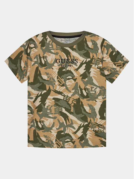 

Футболка стандартного кроя Guess, хаки