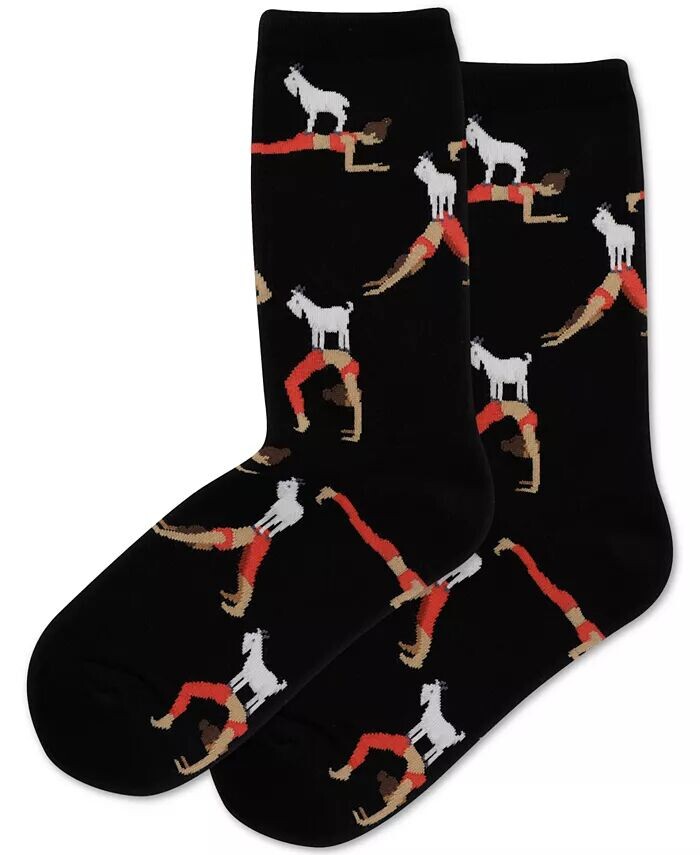 

Женские носки Goat Yoga Crew Hot Sox, черный