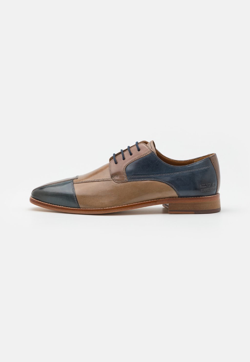 Элегантные туфли на шнуровке Leonardo Melvin & Hamilton, цвет stone/moroccan blue/french blue/ tan/natural