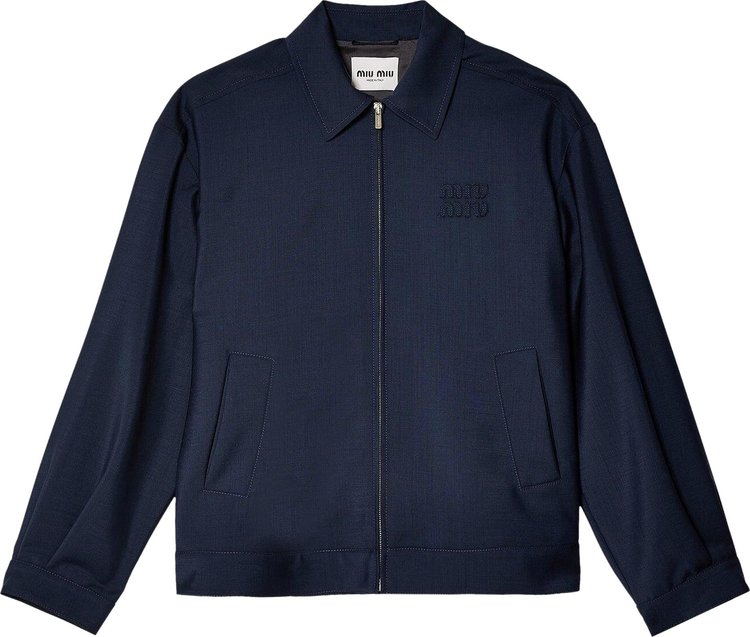 

Куртка Miu Miu Kids Mohair Blouson 'Navy', синий