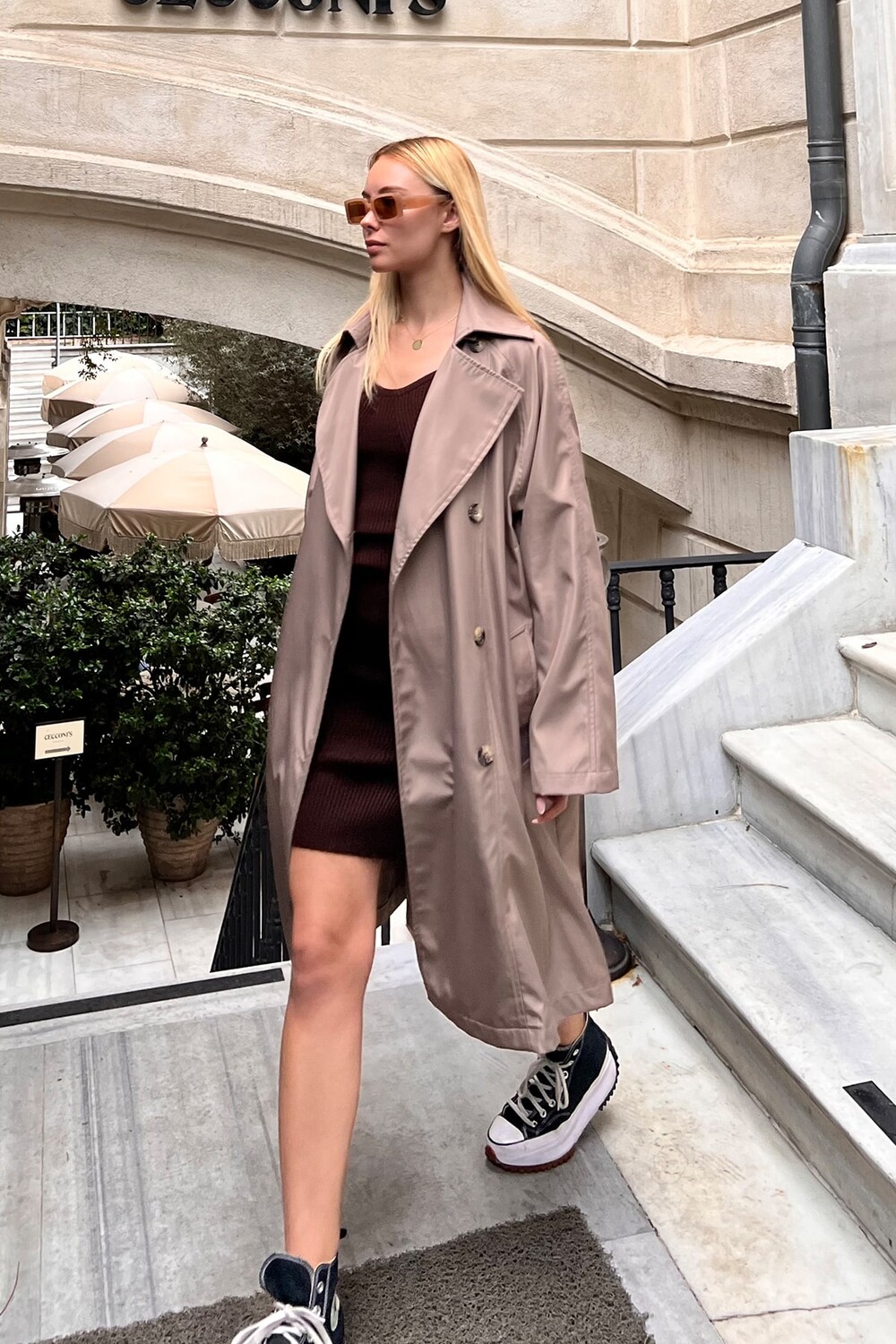 

Тренч - Коричневый - Базовый Trend Alaçatı Stili