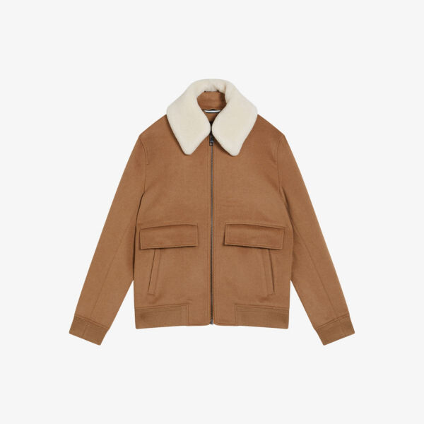

Шерстяной бомбер Aruncus с коротким воротником Ted Baker, цвет tan