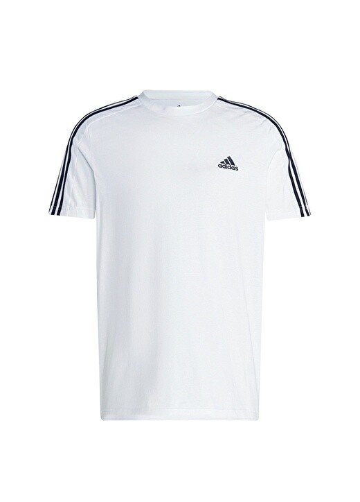 

Белая мужская футболка стандартного кроя с круглым воротником Adidas, Белый