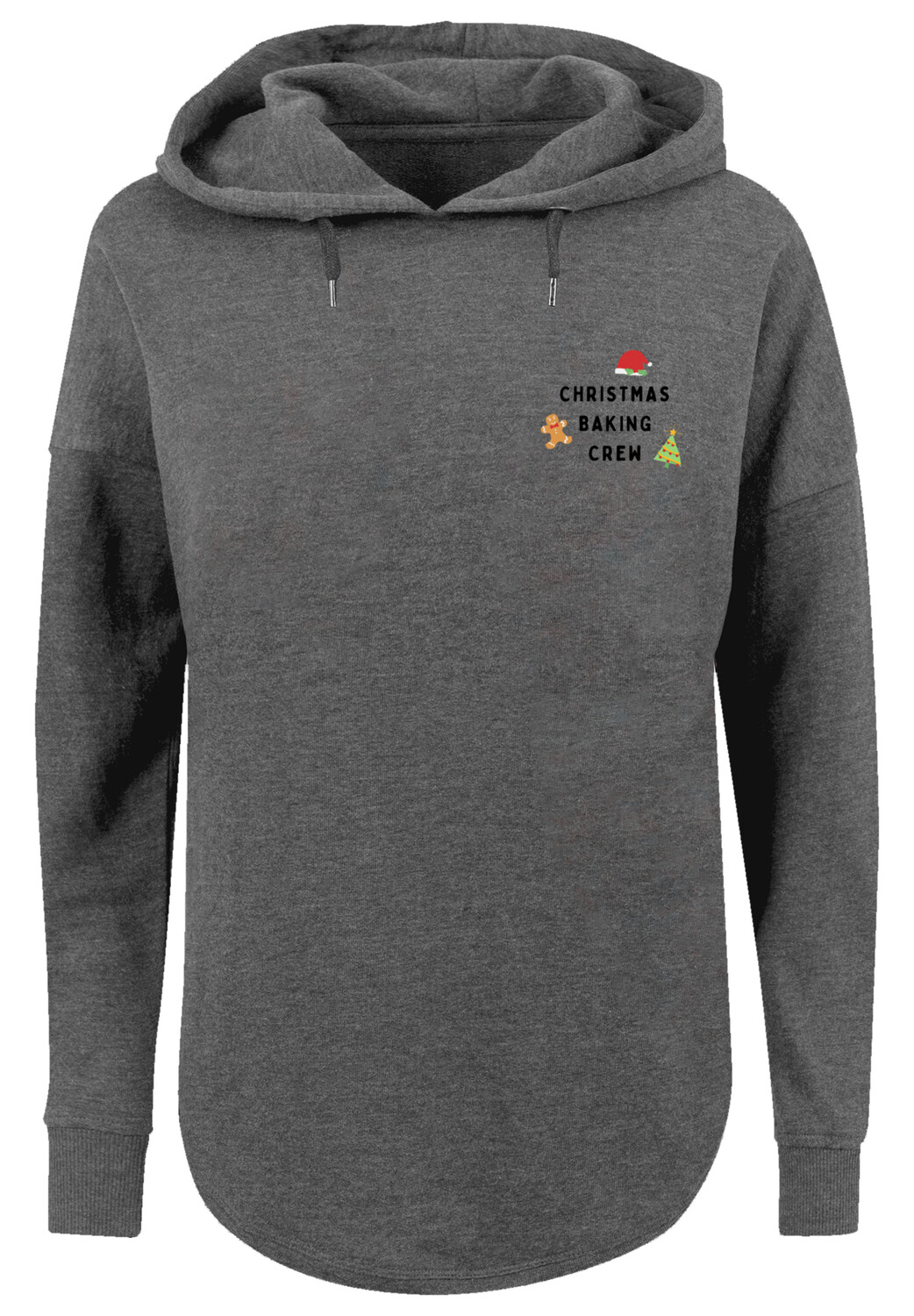 

Толстовка F4NT4STIC Oversized Hoodie Christmas Baking Crew, цвет charcoal