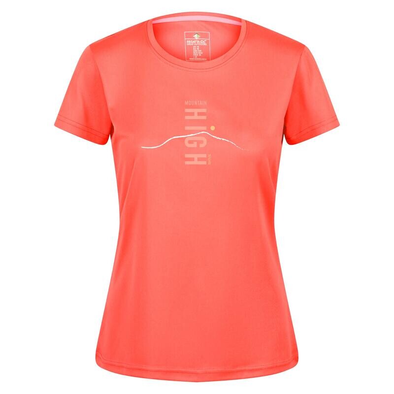 

Женская футболка Fingal VI Mountain Неоново-персиковый REGATTA, цвет naranja