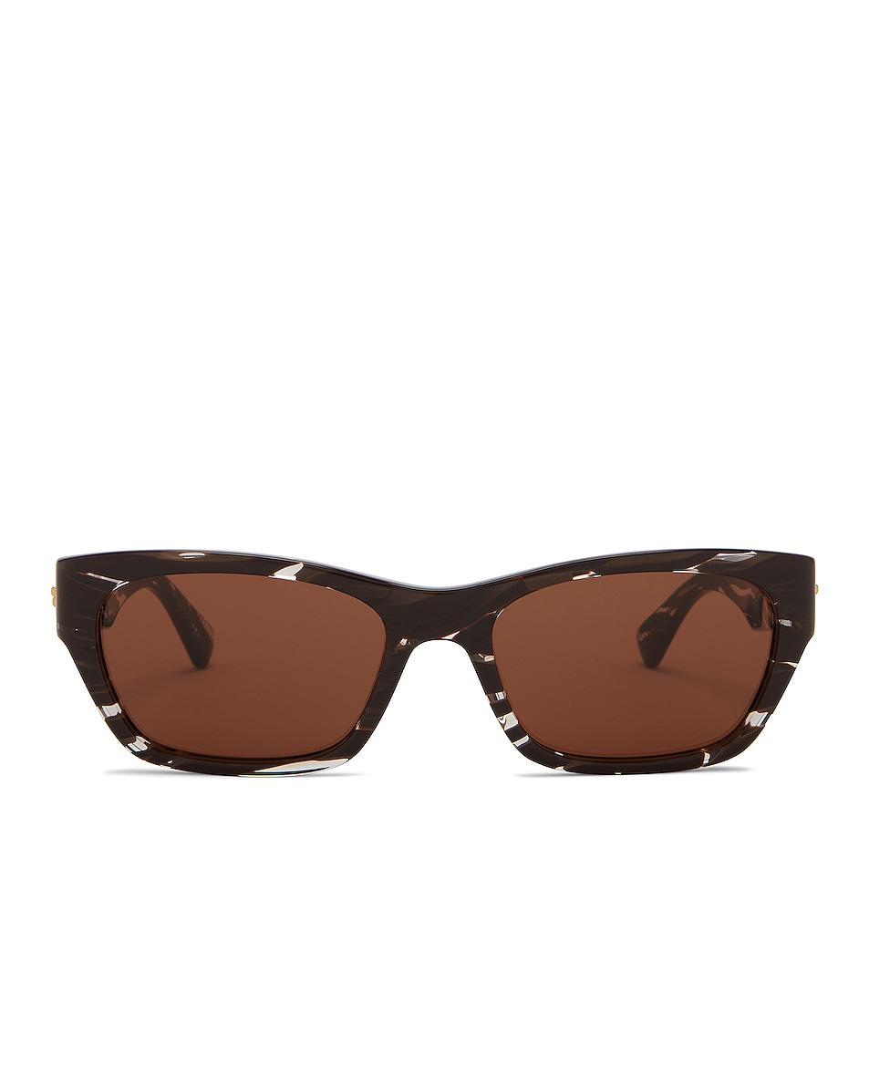 Солнцезащитные очки Bottega Veneta BV1143S, цвет Fondant Brown & Crystal