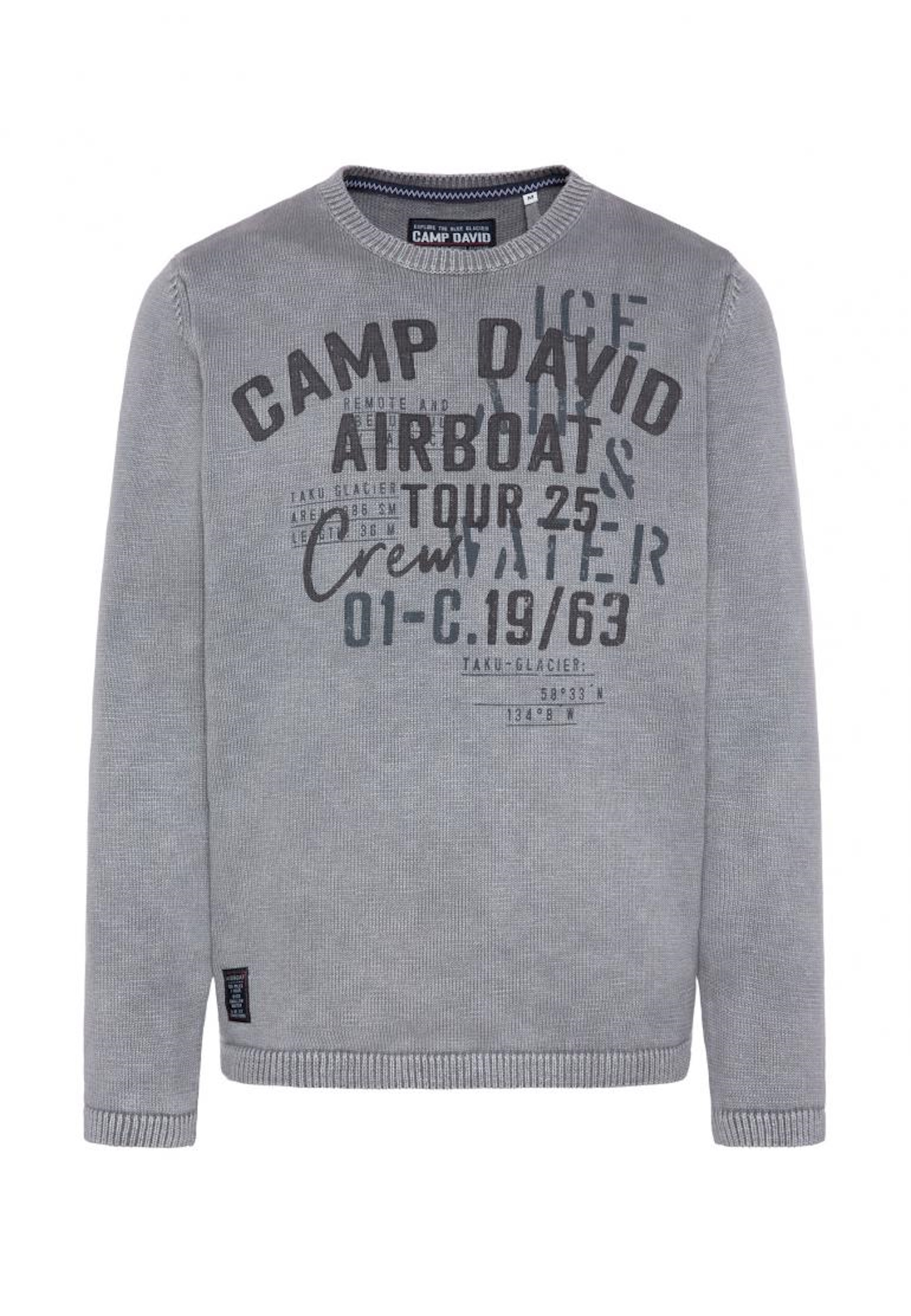 Пуловер CAMP DAVID Strick, темно серый зажим solo 2 camp серый
