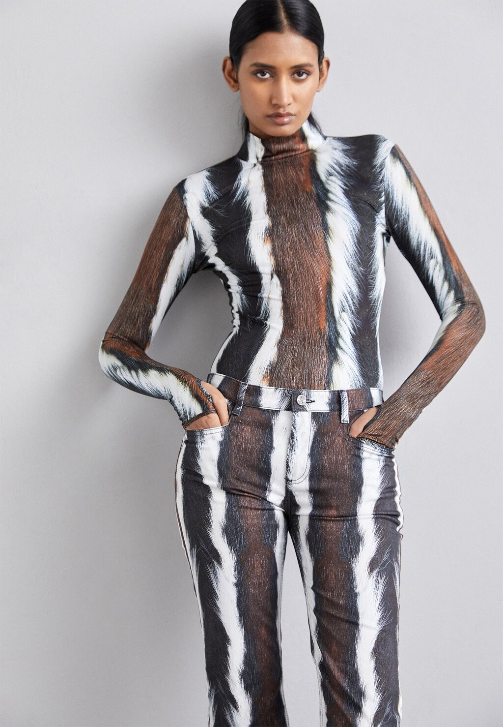 

Футболка с длинным рукавом Roberto Cavalli, многоцветная