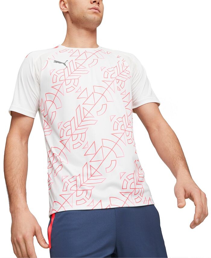 

Мужская футболка TeamLIGA с круглым вырезом и короткими рукавами с принтом Puma, белый