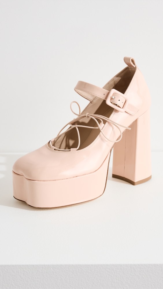 

Туфли Simone Rocha Heart Toe Platform Laceup Ballerina Heels