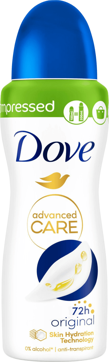 Антитранспирант Деоспрей Advanced Care Original Compressed 100мл Dove