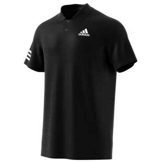 

Поло с коротким рукавом adidas Club 3 Stripes, черный