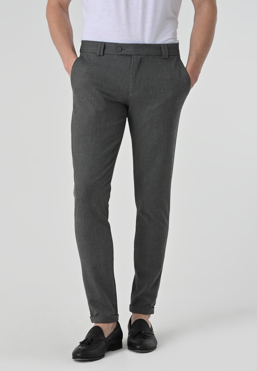 

Брюки SLIM FIT WITH ACCESSORY DETAIL Antioch, серый
