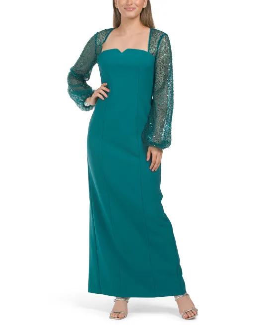 

Платье Ким с рукавами с пайетками Js Collections, цвет Teal