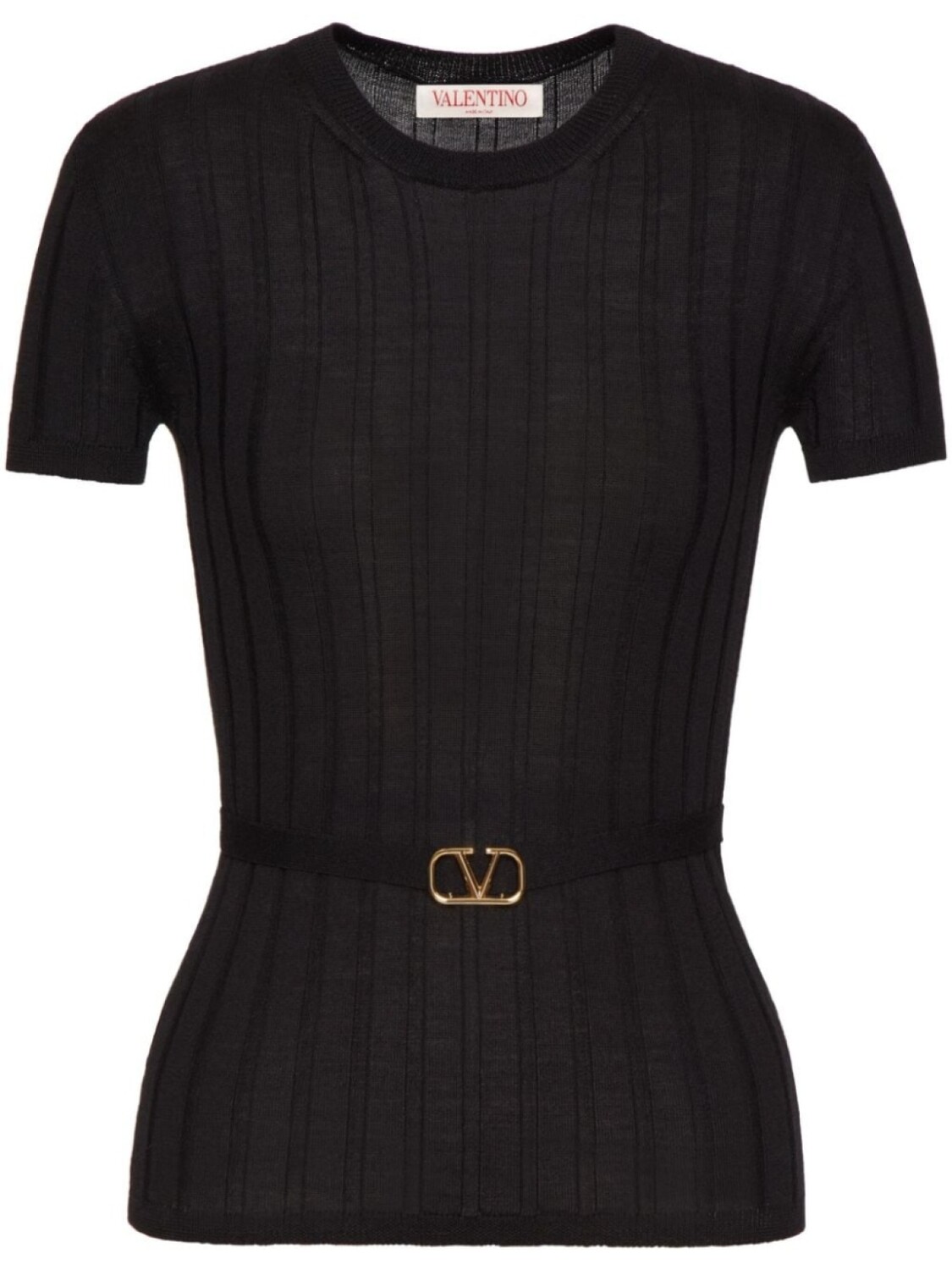 

Valentino Garavani шерстяной топ с логотипом VLogo Signature, черный