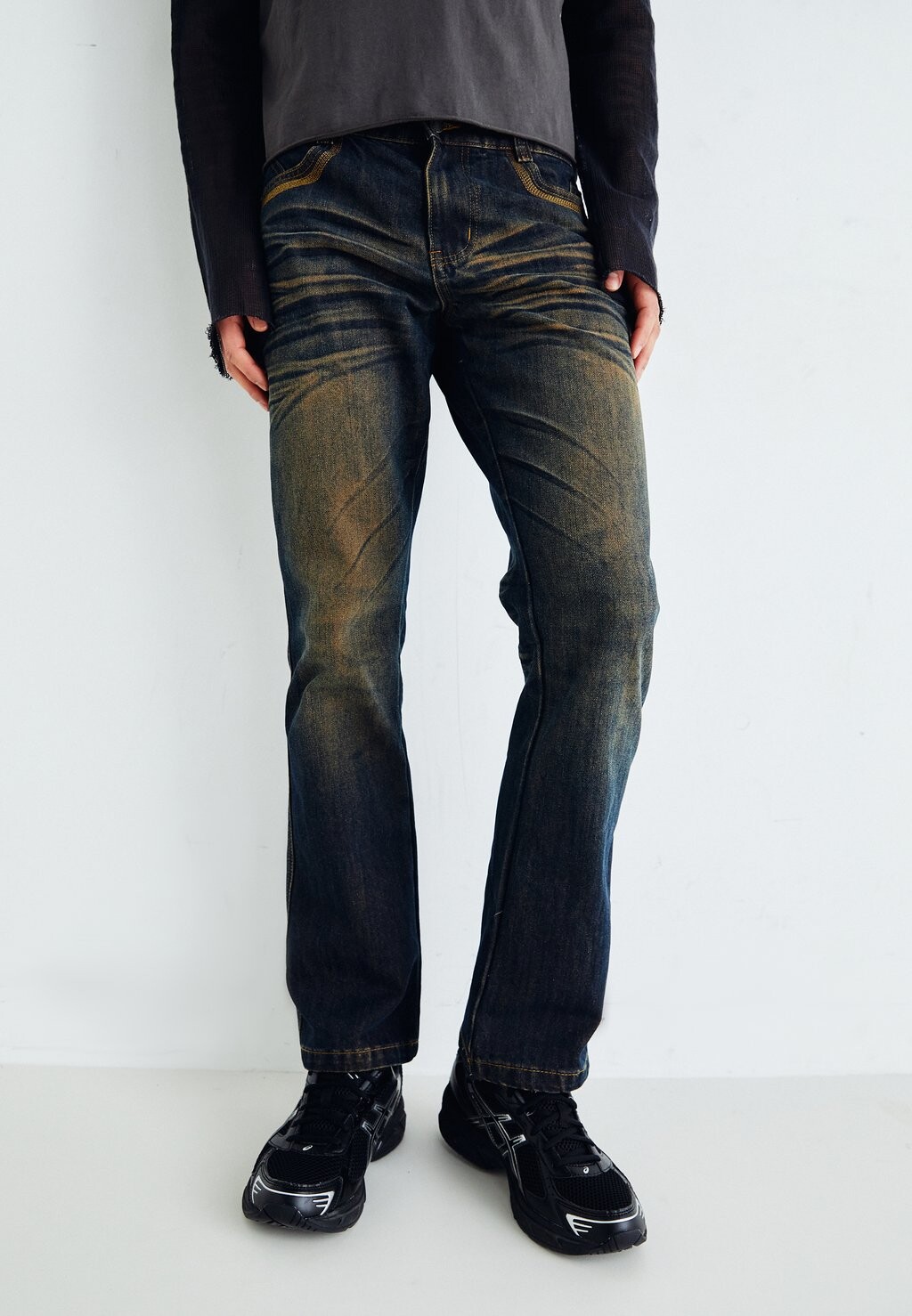 

Мешковатые джинсы Indigo Slub Jaded London, цвет mid wash