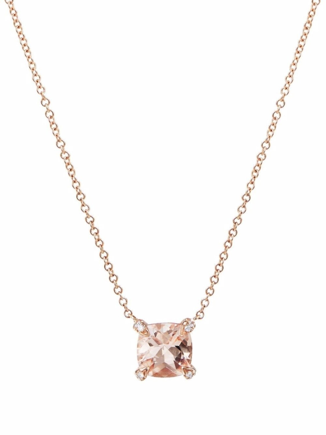 

Колье Petite Chatelaine из желтого золота и серебра David Yurman, розовый