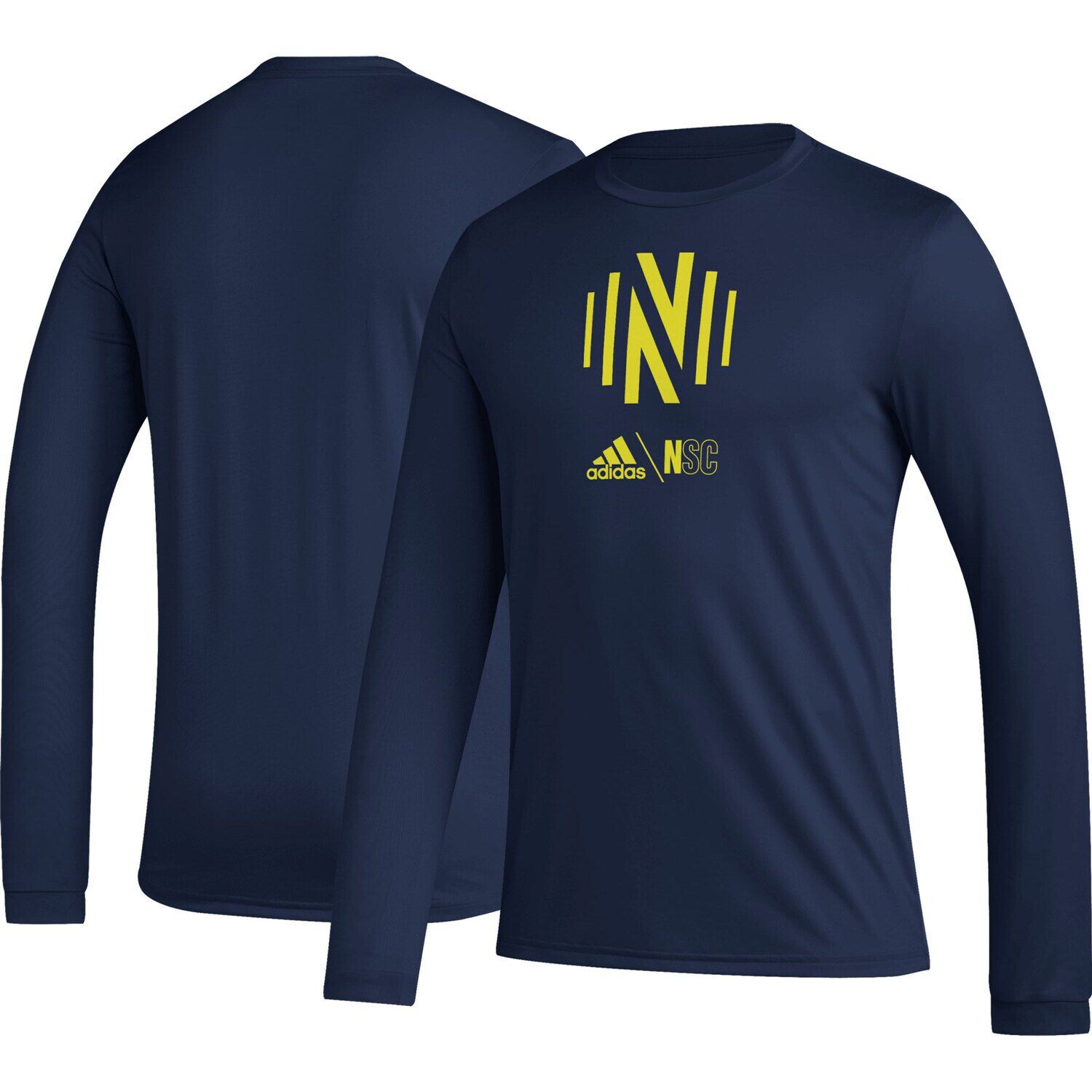 

Мужская темно-синяя футболка с длинным рукавом Nashville SC Icon adidas, Синий