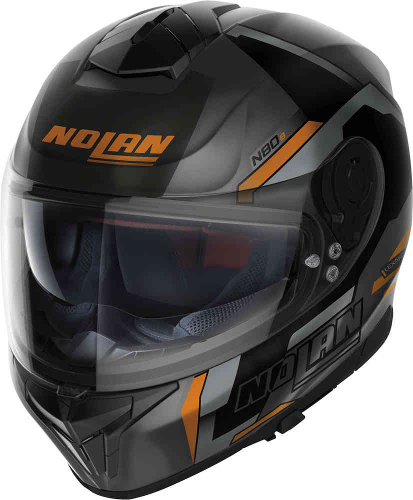 N80-8 Разыскивается шлем N-Com Nolan, черный/серый/оранжевый