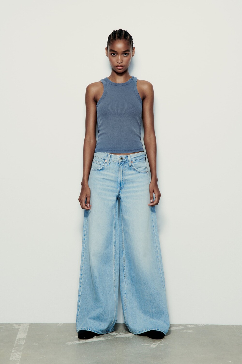 

Рубашка в ребячку Zara, синий