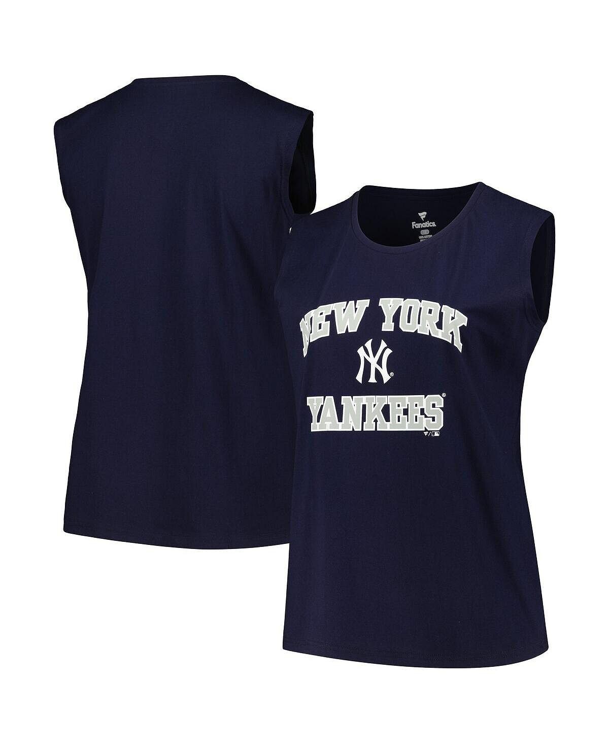 

Женская темно-синяя майка больших размеров New York Yankees Profile, темно-синий
