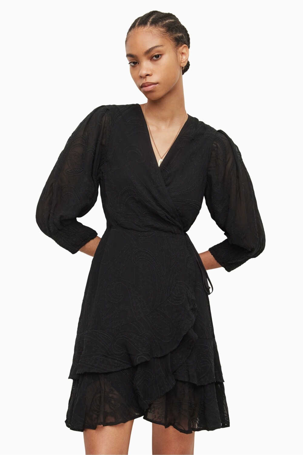 

Черное платье AllSaints Ari Ossia All Saints, черный