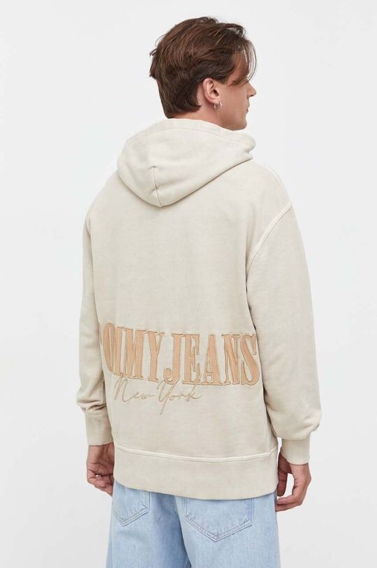 

Хлопковая толстовка Tommy Jeans, бежевый