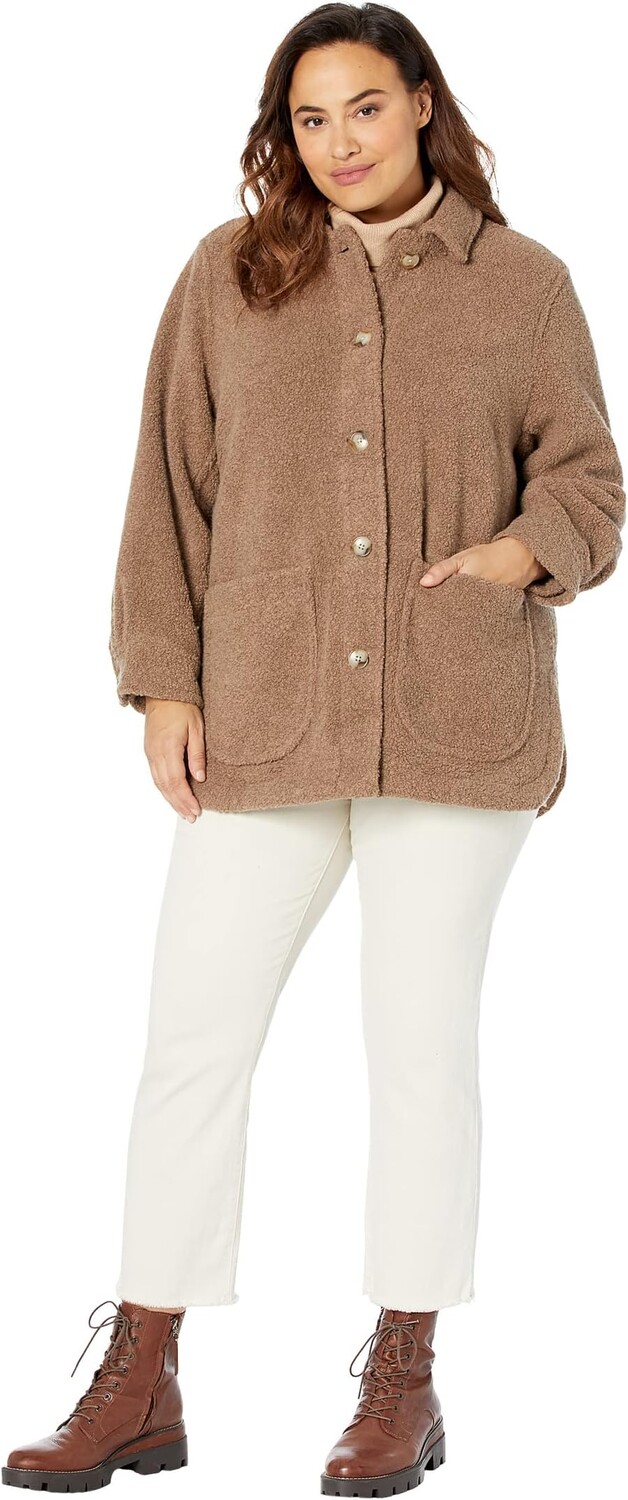 

Куртка Plus Teddy Belrose Shirt-Jacket Madewell, цвет Heather Oatmeal Sherpa