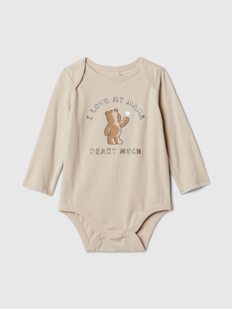 Боди из органического хлопка Gap, бежевый