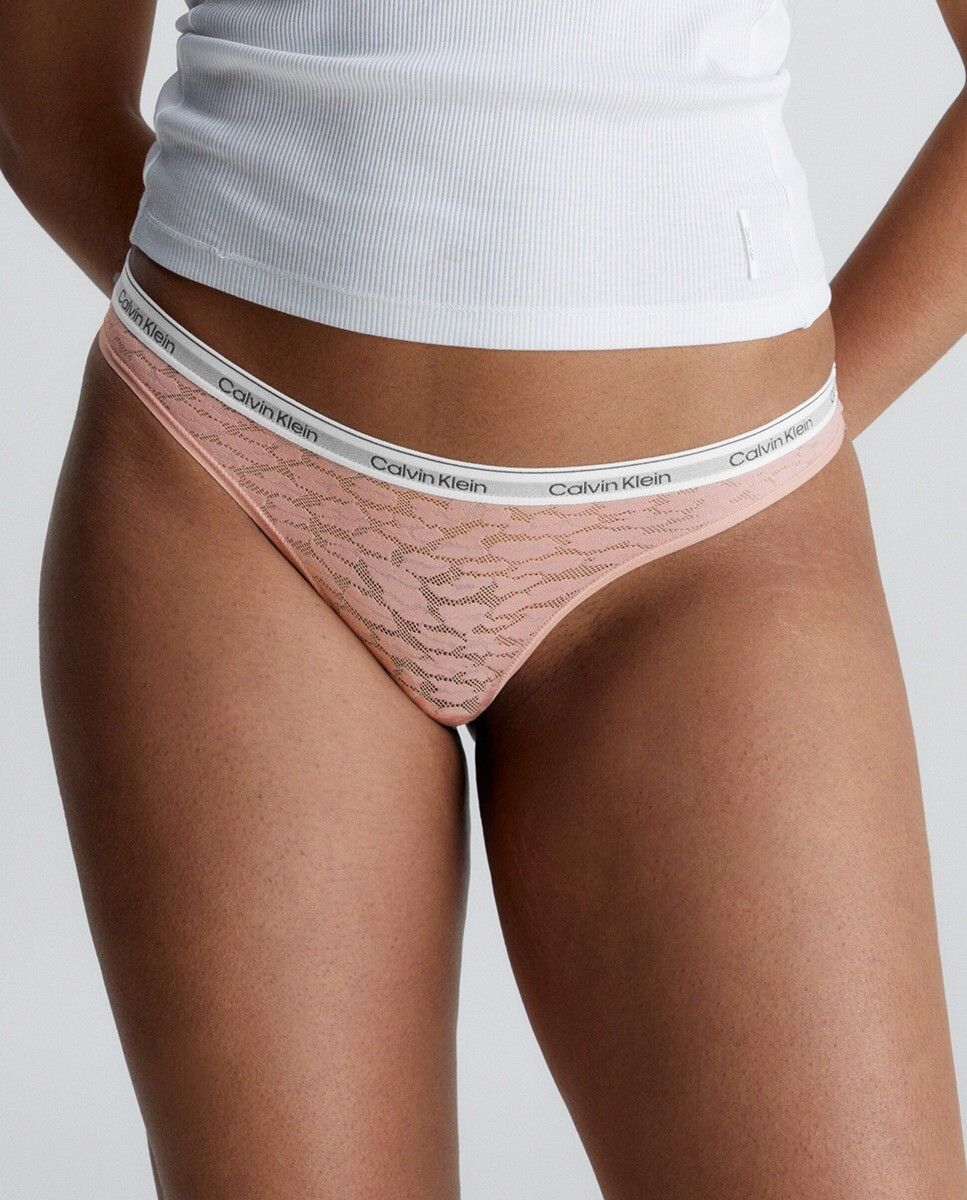 

Бразильские кружевные трусики Calvin Klein, розовый