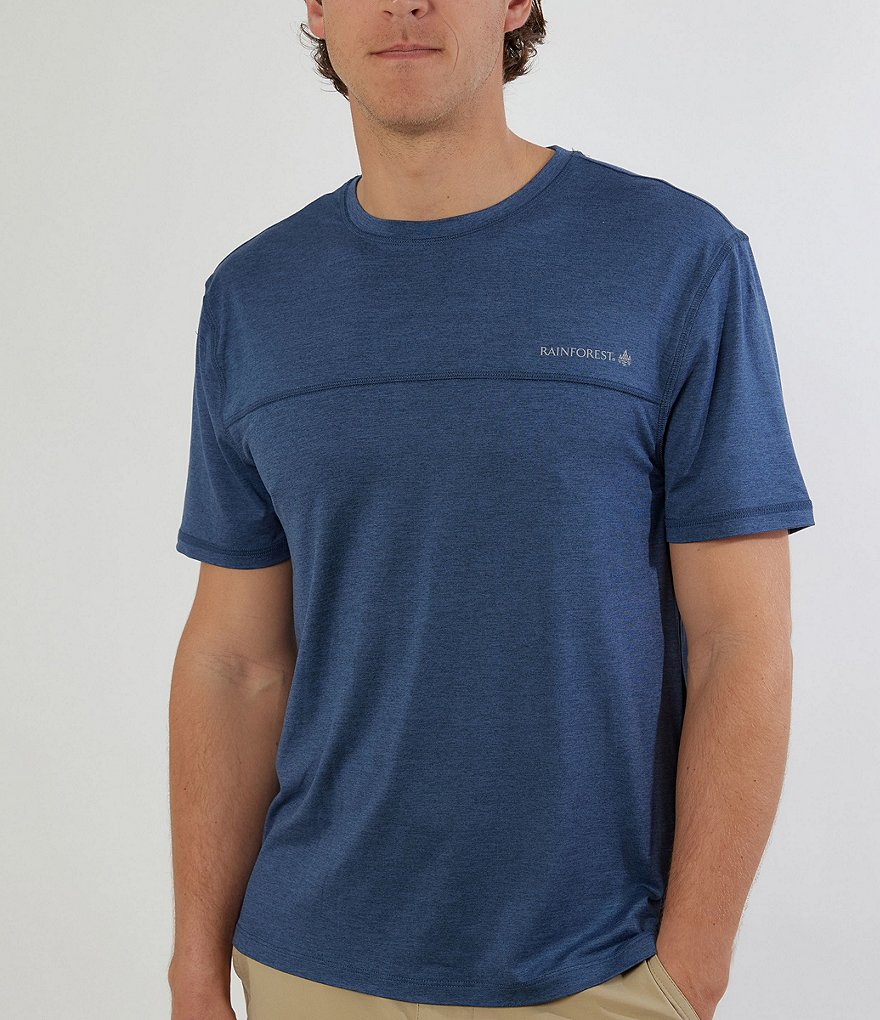 Эластичная футболка Rainforest Performance с короткими рукавами и короткими рукавами, синий