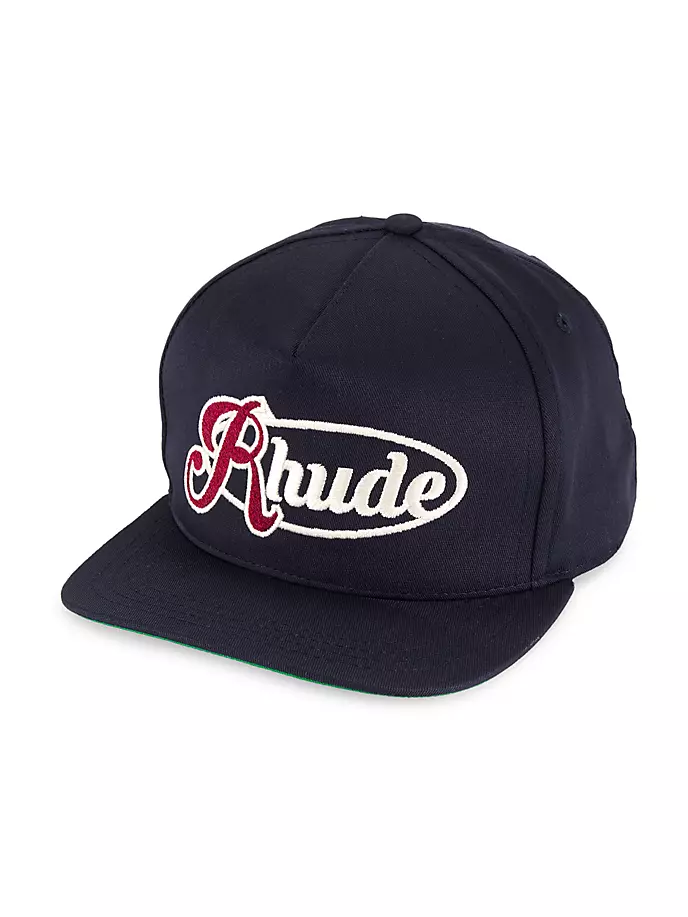 

Кепка Snapback с надписью и логотипом R H U D E, темно-синий