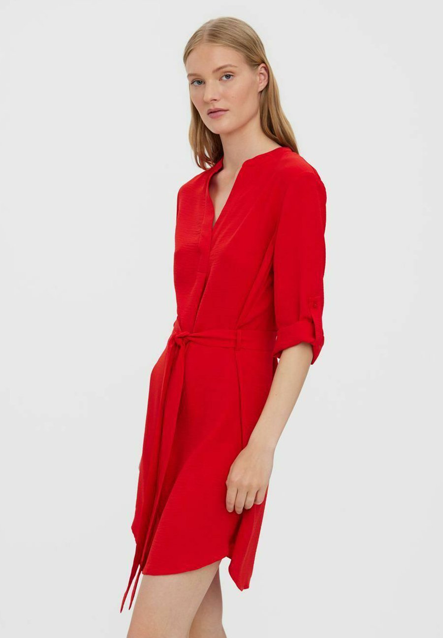 

Повседневное платье FOLD-UP Vero Moda, цвет goji berry