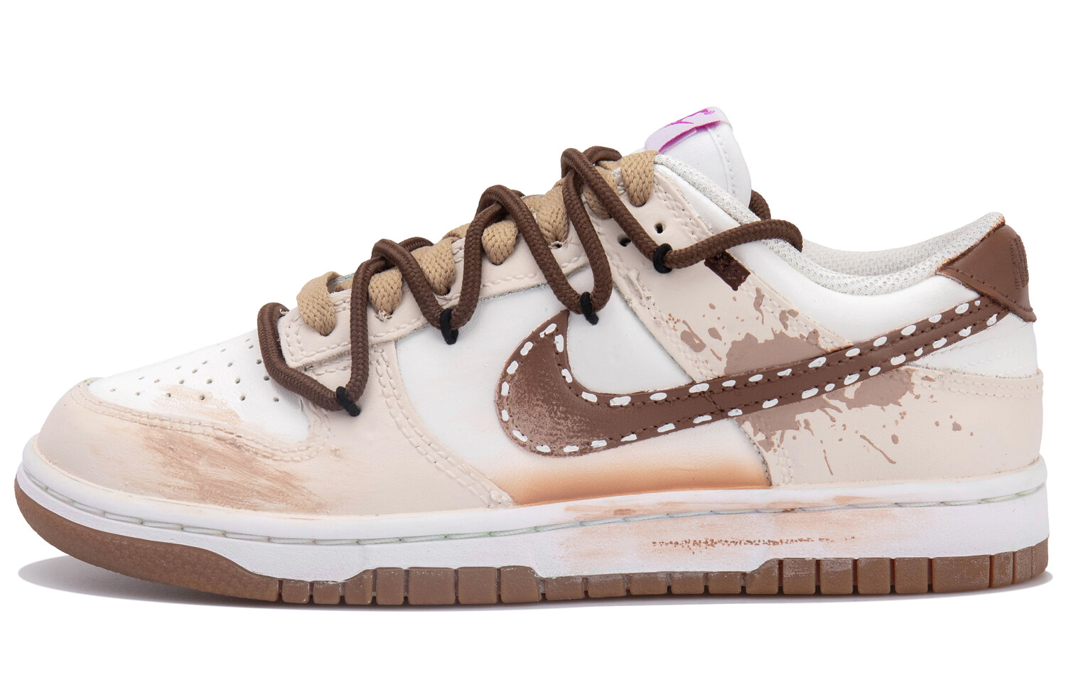 

Кроссовки Nike Dunk Skateboarding Shoes Women's Low-top White/Brown, хаки