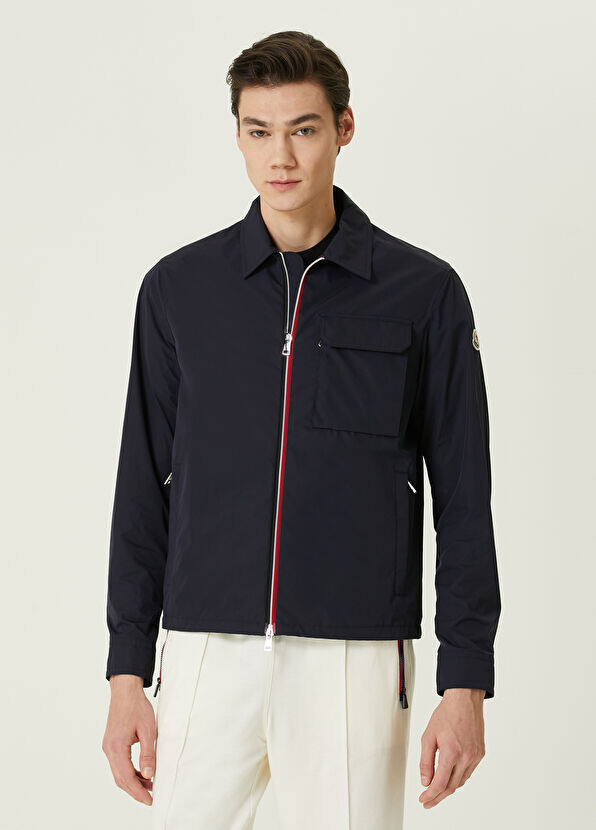

Пальто с логотипом Moncler, синий