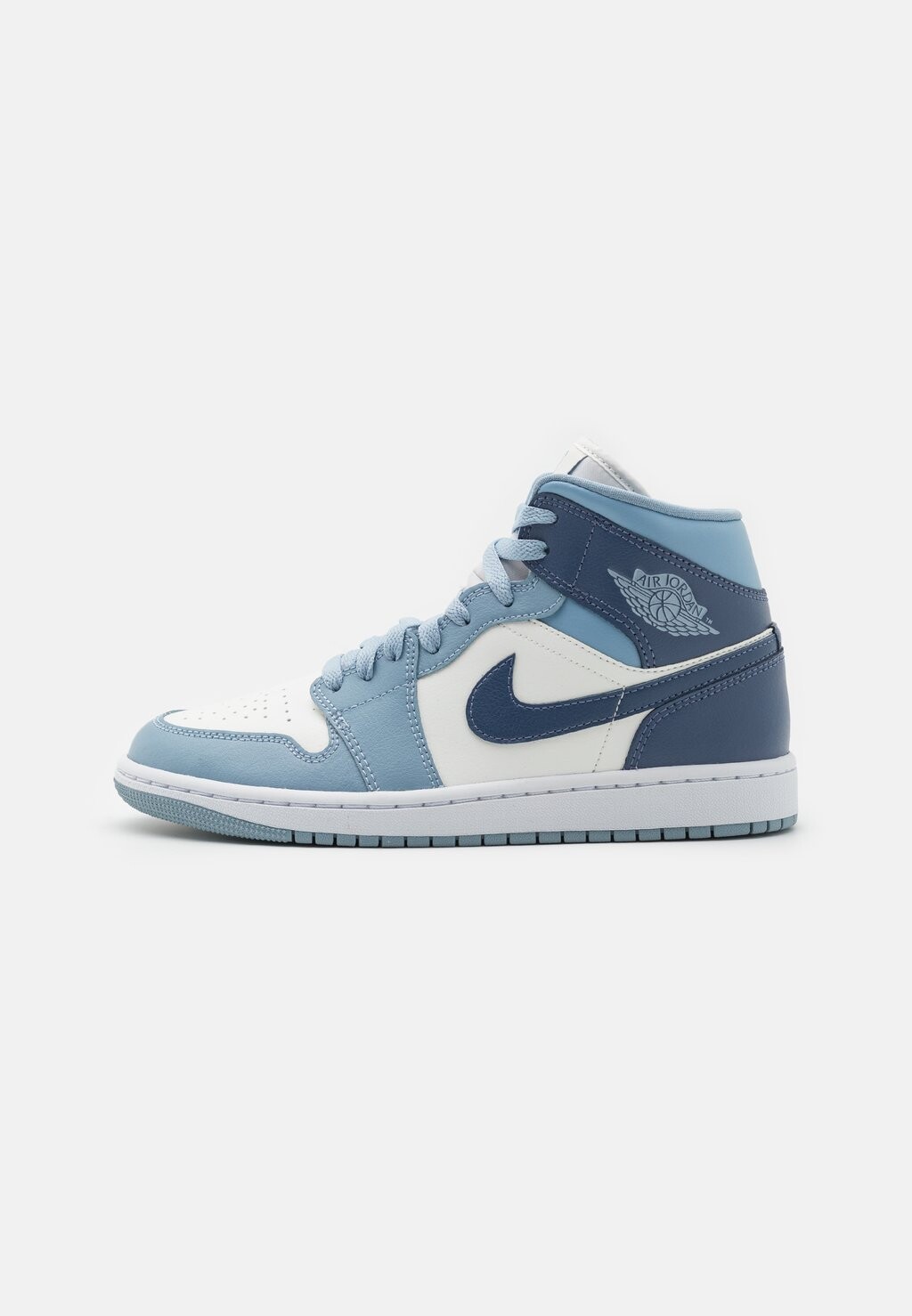 

Кроссовки высокие AIR JORDAN 1 MID, цвет sail/diffused blue/blue grey/white