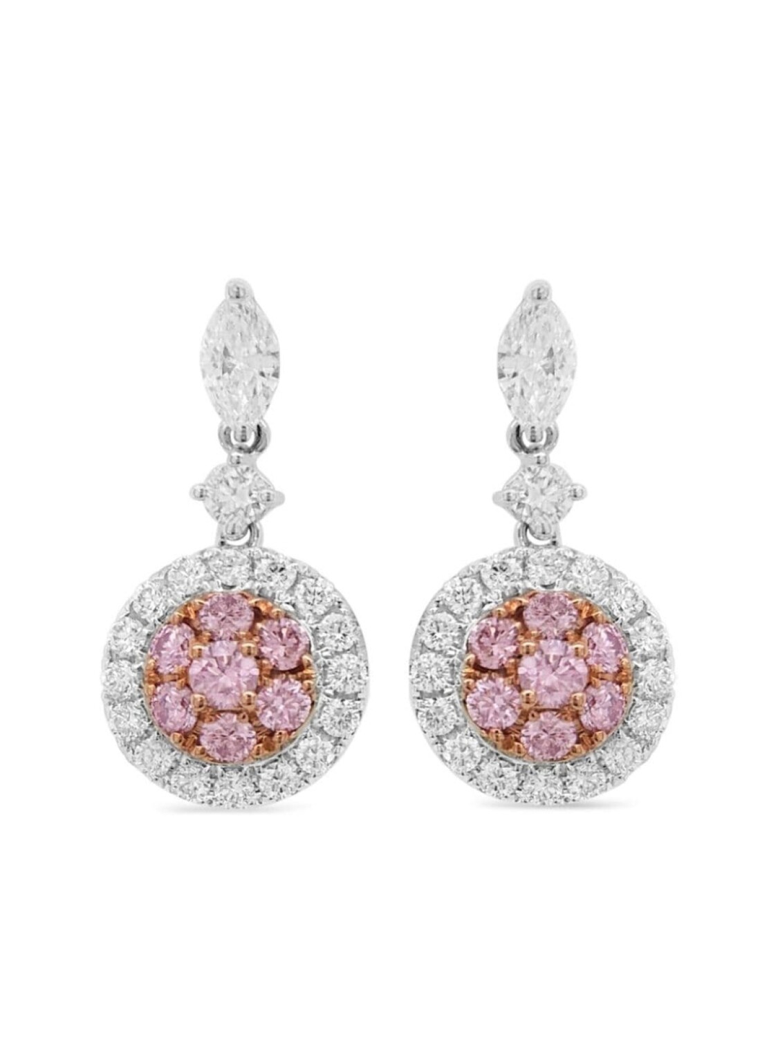 

Серьги с бриллиантами из 18-каратного белого золота HYT Jewelry, белый