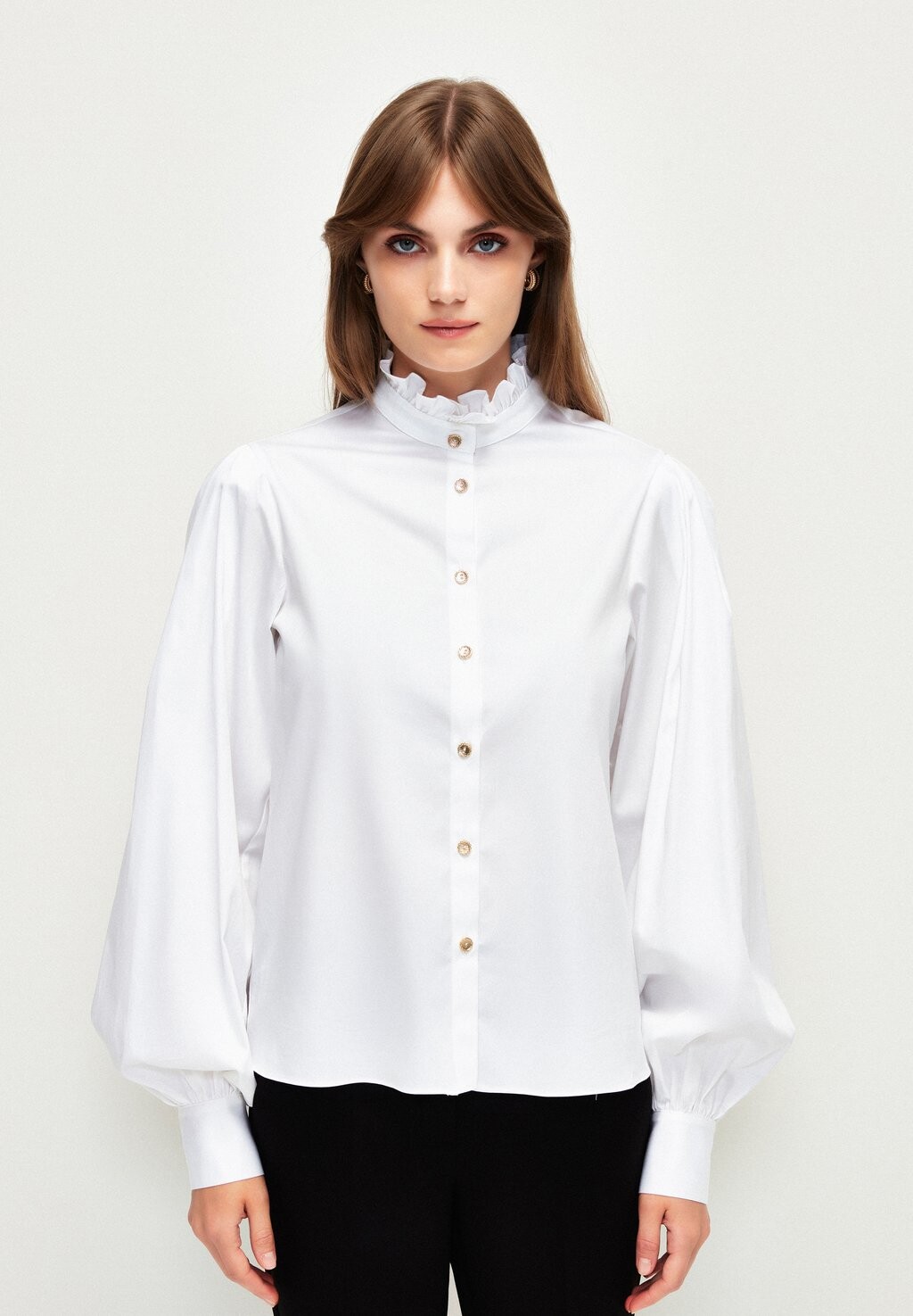 

Рубашка Frilly Collar adL, белый