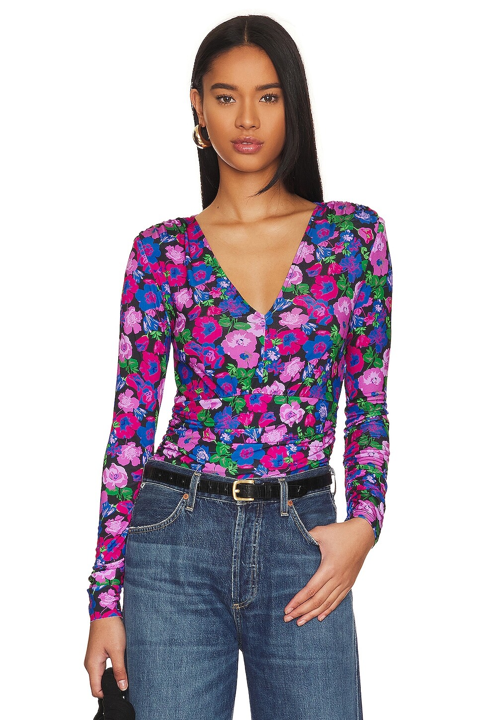 

Топ Sanctuary Eye Catcher V Neck, цвет Jewel Garden
