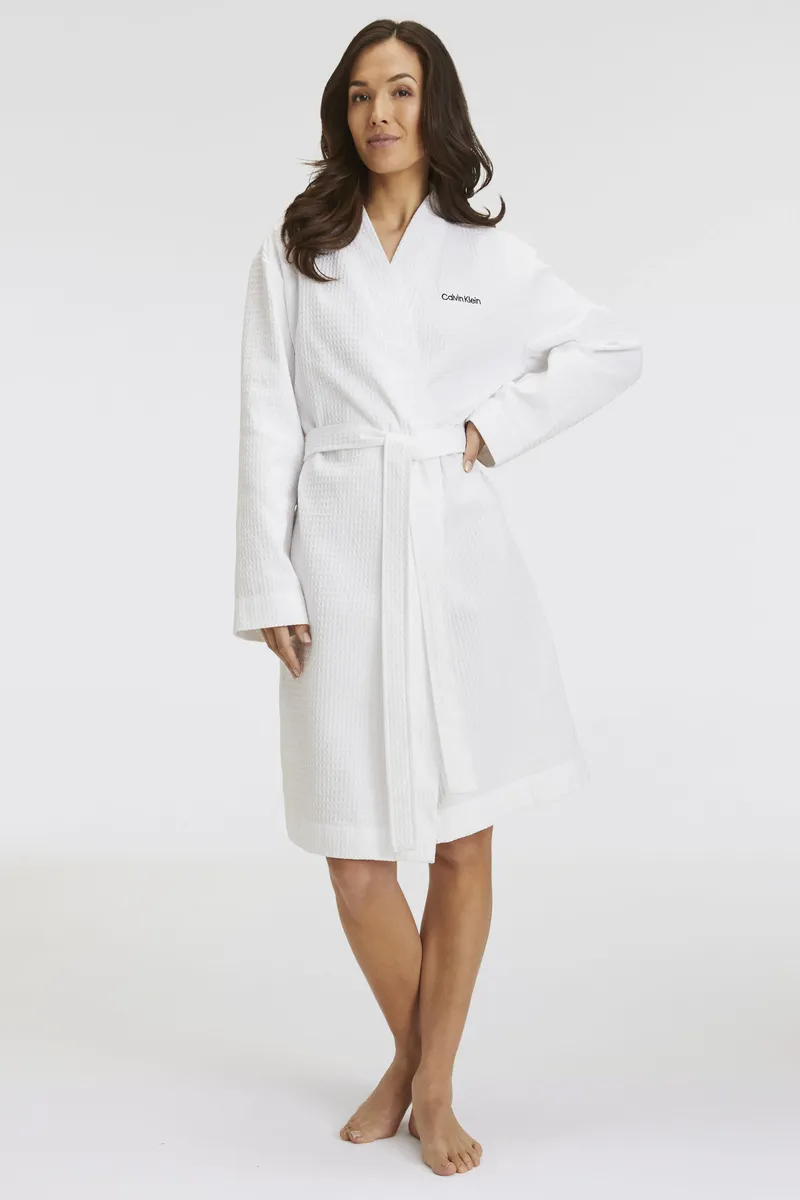 Халат Calvin Klein Underwear "ROBE", с поясом, белый